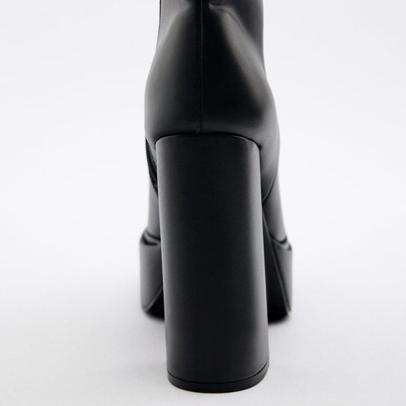 ZARA 2022 PLATFORM ANKLE BOOTS - Picture 8 of 8
